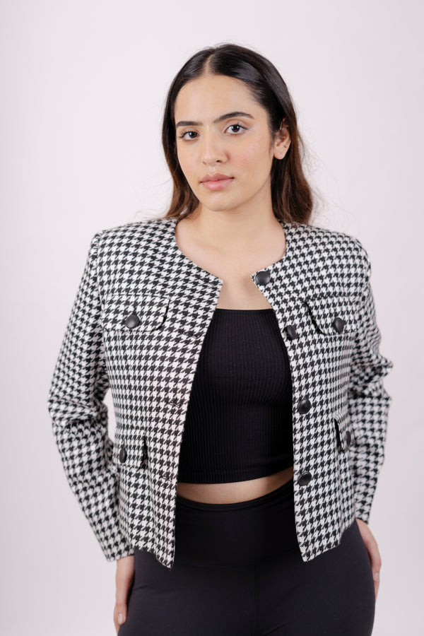 Black Crop Blazer Jacket
